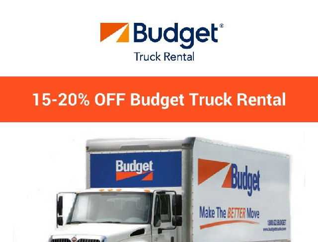Budget Truck Rental Discount Codes