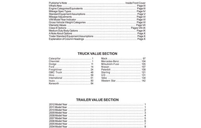 Semi Truck Values