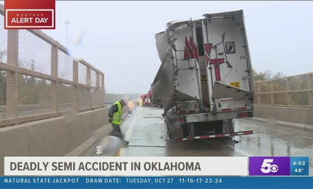 Oklahoma semi truck accident