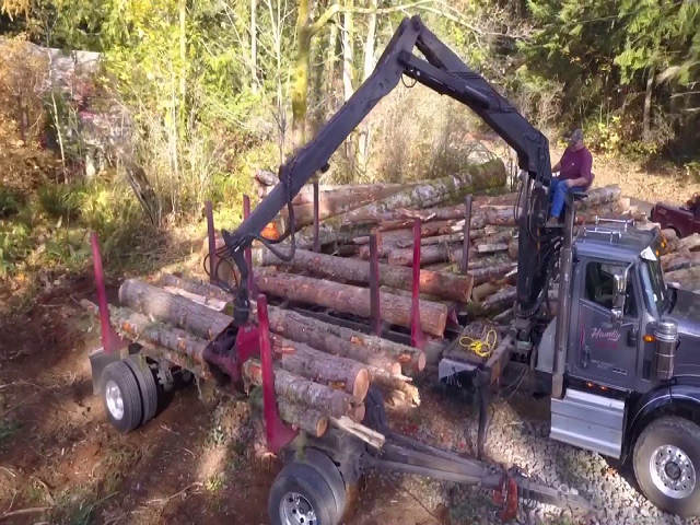 Log Trucks With Loaders