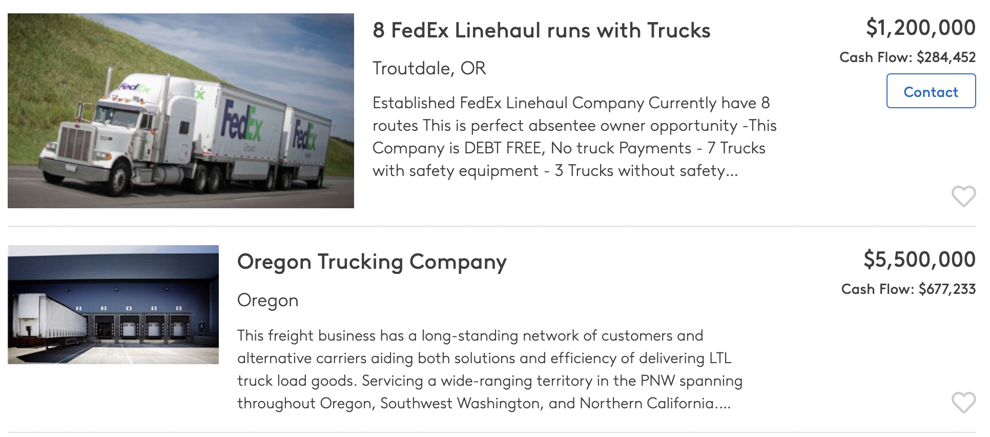 Box Truck Business for Sale in Oregon