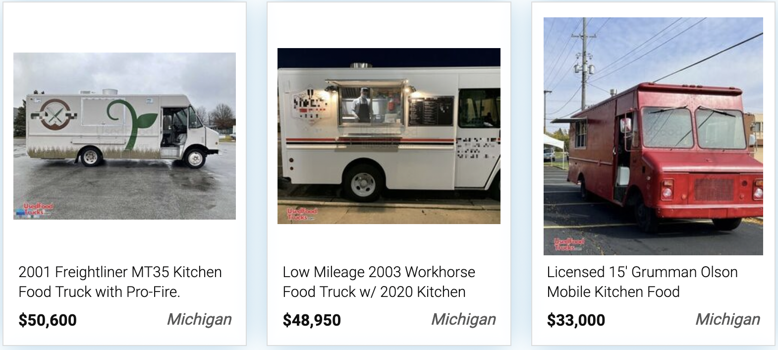 Food Truck Export for Sale in Michigan