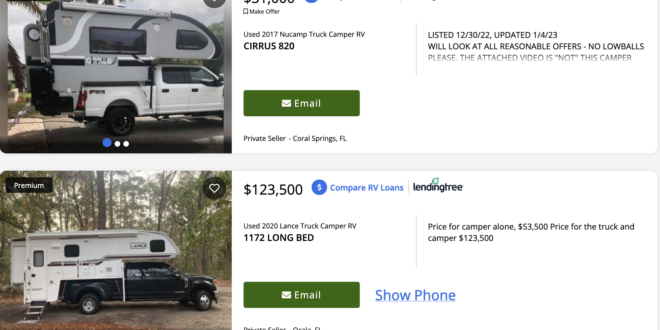 camper truck for sale in Florida