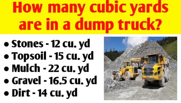 how many cubic yards in a dump truck
