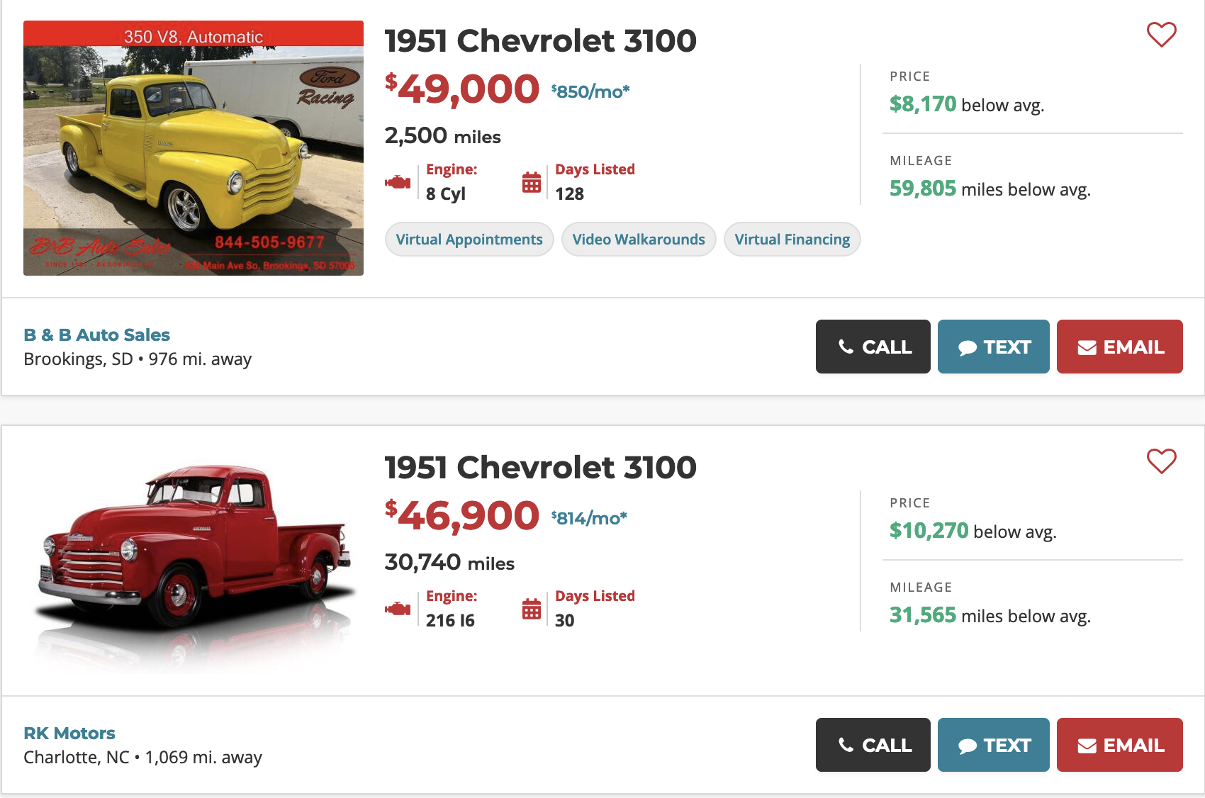 1951 Chevy truck for sale in Texas